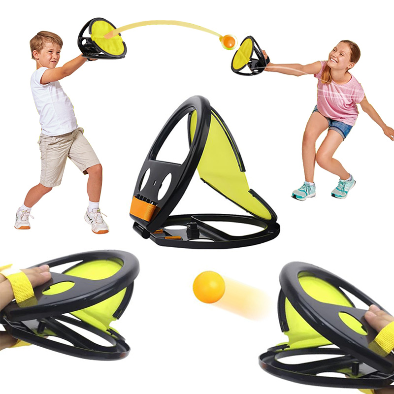 Outdoor Sport Games For Kids - เกมจับลูกบอลสำหรับพ่อแม่และลูก - กีฬาสนุกๆ สำหรับเล่นกลางแจ้งและในร่ม เสริมสร้างความสัมพันธ์ในครอบครัว ช่วยพัฒนาการประสานงานระหว่างมือและตาสำหรับเด็ก