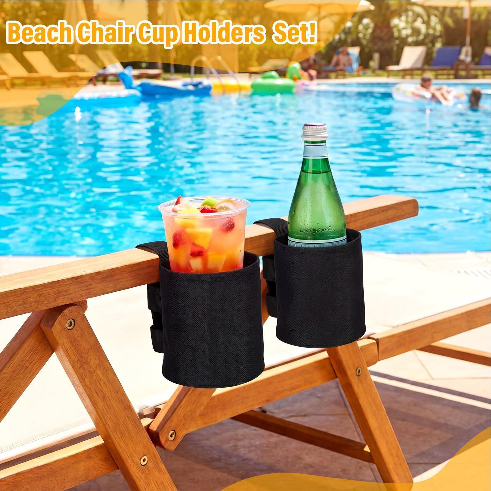 Outdoor Sport Chairs - ที่ใส่ขวดน้ำแบบพกพา ปลอกแก้วสำหรับการเดินทาง, กิจกรรมกลางแจ้ง, ชายหาด, แคมป์ปิ้ง, สระว่ายน้ำ