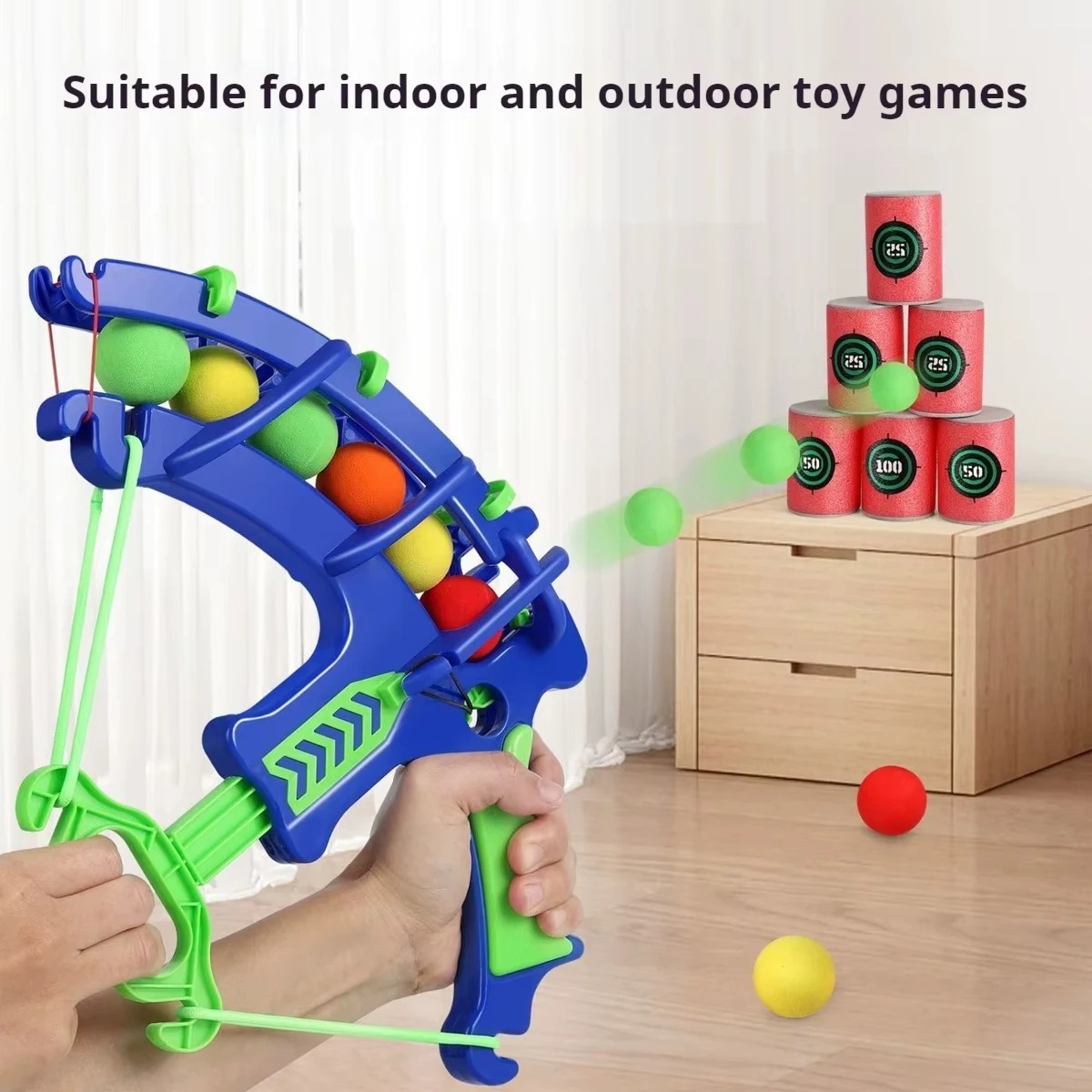Outdoor Sport Games For Kids - ปืนยิงฟองสบู่แบบอัตโนมัติ ของเล่นเด็ก ลูกบอลนิ่ม ของเล่นกีฬา ยิงเป้า ปืนยิงฟองสบู่