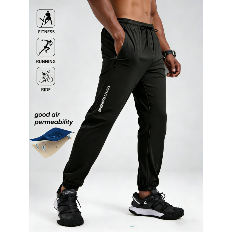 Outdoor Sport Hiking Pants - กางเกงจ็อกเกอร์ผู้ชายสำหรับฤดูร้อน น้ำหนักเบา ยืดหยุ่น ระบายอากาศได้ดี เหมาะสำหรับเล่นกีฬา ฟิตเนส