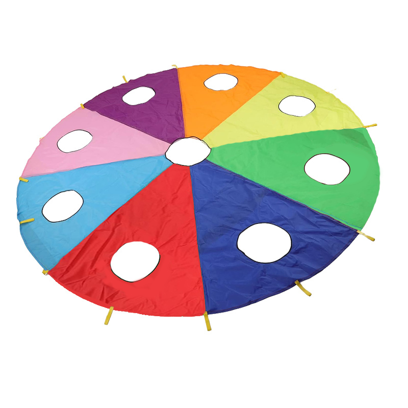 Outdoor Sports Umbrella - ร่มสายรุ้ง2M 3m 3.6m, ร่มแบบมีรูสำหรับเล่นเกมโกเฟอร์กีฬากลางแจ้งอุปกรณ์ฝึกประสาทสัมผัสร่มสีรุ้ง