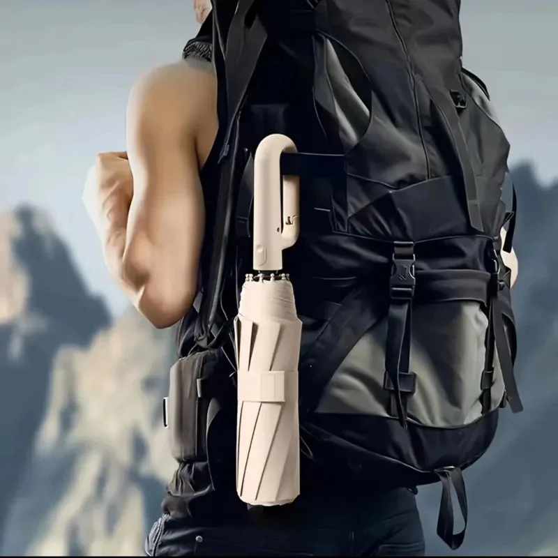 Outdoor Sports Umbrella - ร่มแฟชั่นสำหรับเดินทาง ป้องกันลม กันน้ำ ร่มกอล์ฟอัตโนมัติ ป้องกันสำหรับกีฬากลางแจ้งและการเดินทางประจำวัน