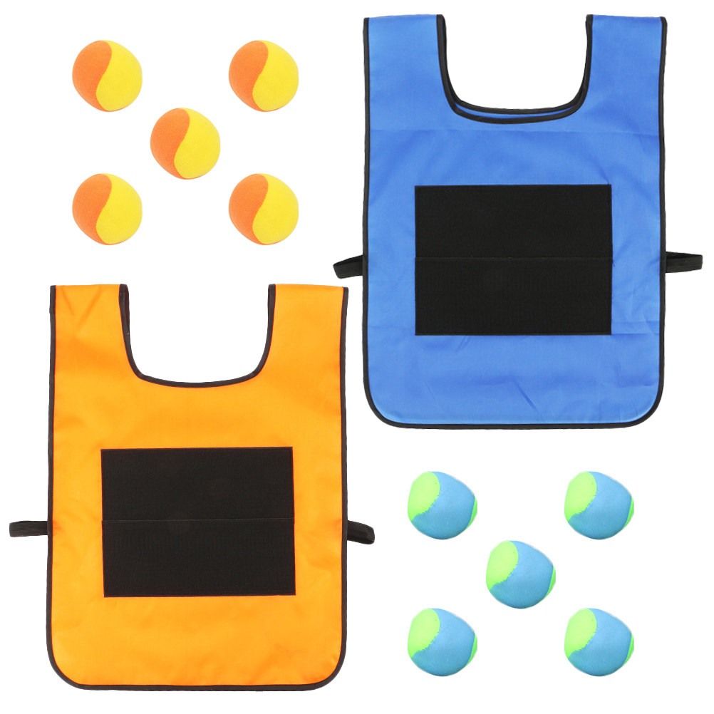 Outdoor Sport Games For Kids - ชุดเสื้อกั๊กพร้อมลูกบอลเหนียวสำหรับเด็ก 2 ชุด เกมยิงเป้ากลางแจ้งสุดสร้างสรรค์ สนุกสนานสำหรับเด็กเล่นเป็นกลุ่ม กิจกรรมกีฬาแบบโต้ตอบระหว่างพ่อแม่ลูก