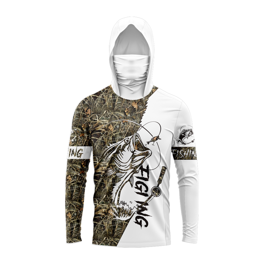 เสื้อฮู้ดตกปลาลายปลาบาสสำหรับผ - Outdoor Sports บทวิจารณ์และราคา