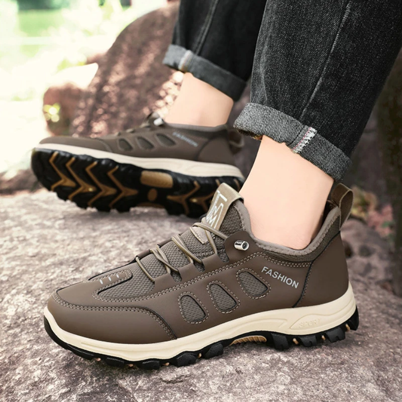 รองเท้าเดินป่าผู้ชายแฟชั่นคุณภ - Outdoor Sport With Sticks บทวิจารณ์และราคา