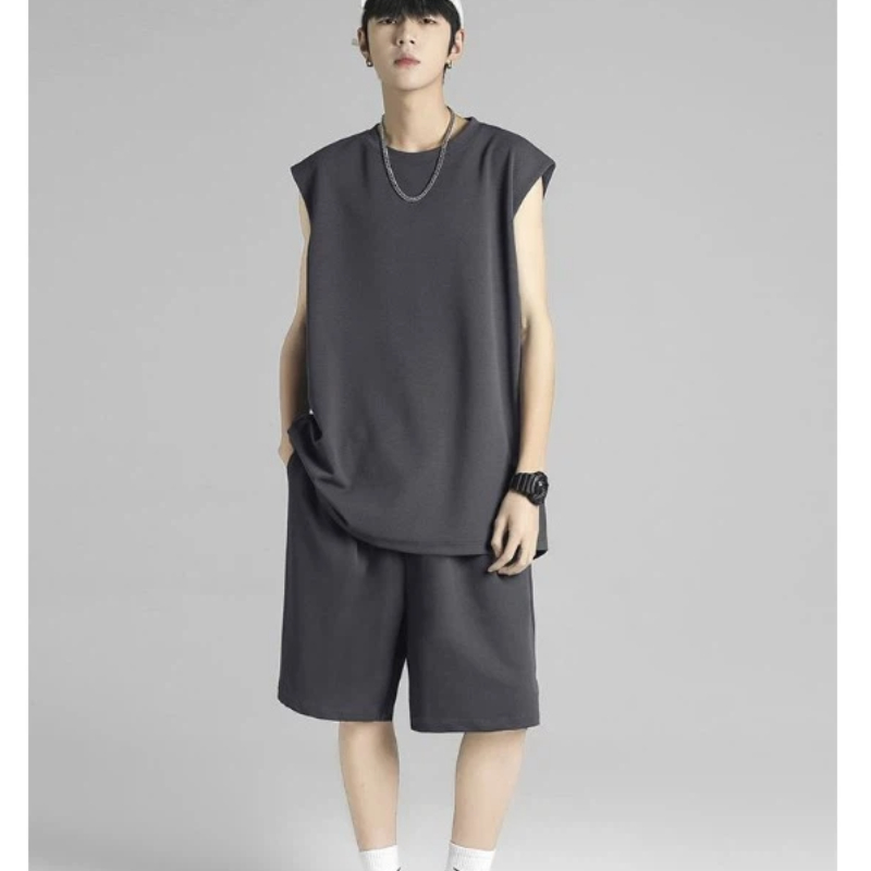 ชุดเซ็ตเสื้อกล้ามและกางเกงขาสั - Outdoor Sports บทวิจารณ์และราคา