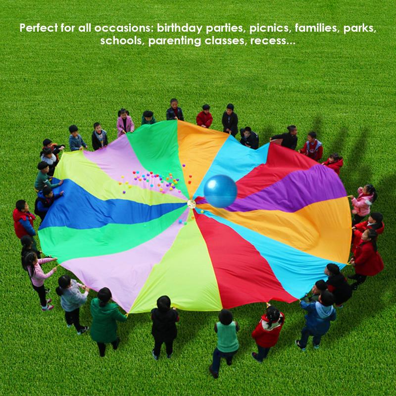ร่มชูชีพสีรุ้งสำหรับเด็กพัฒนาก - Outdoor Sports Umbrella บทวิจารณ์และราคา