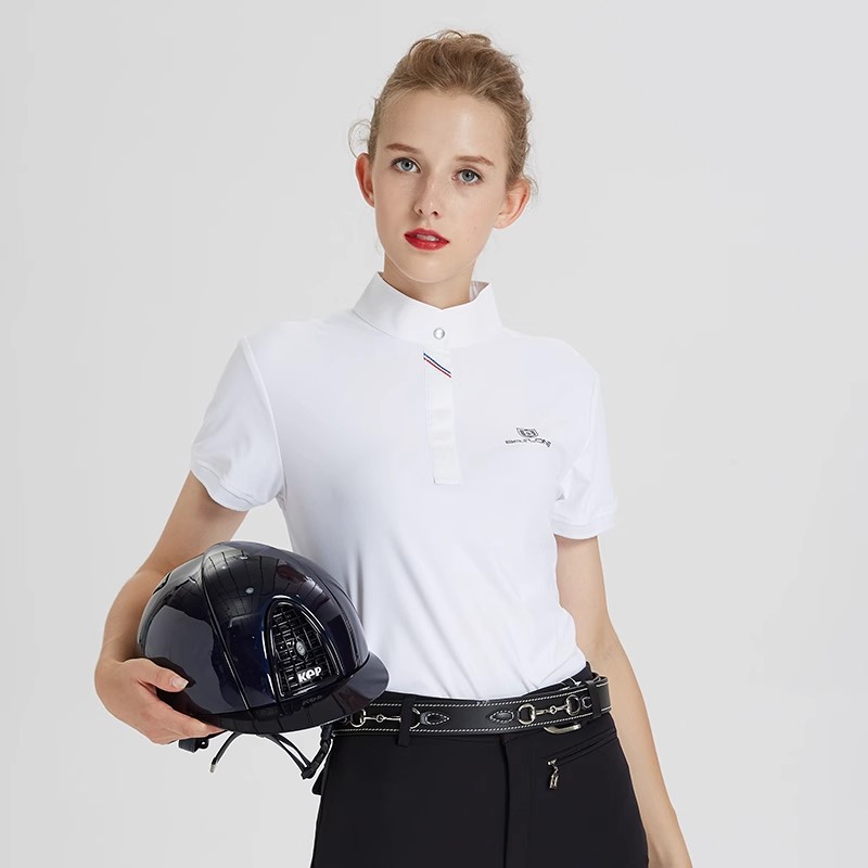 เสื้อโปโลสำหรับขี่ม้า แขนสั้น  - Polo Shirt Equestrian บทวิจารณ์และราคา