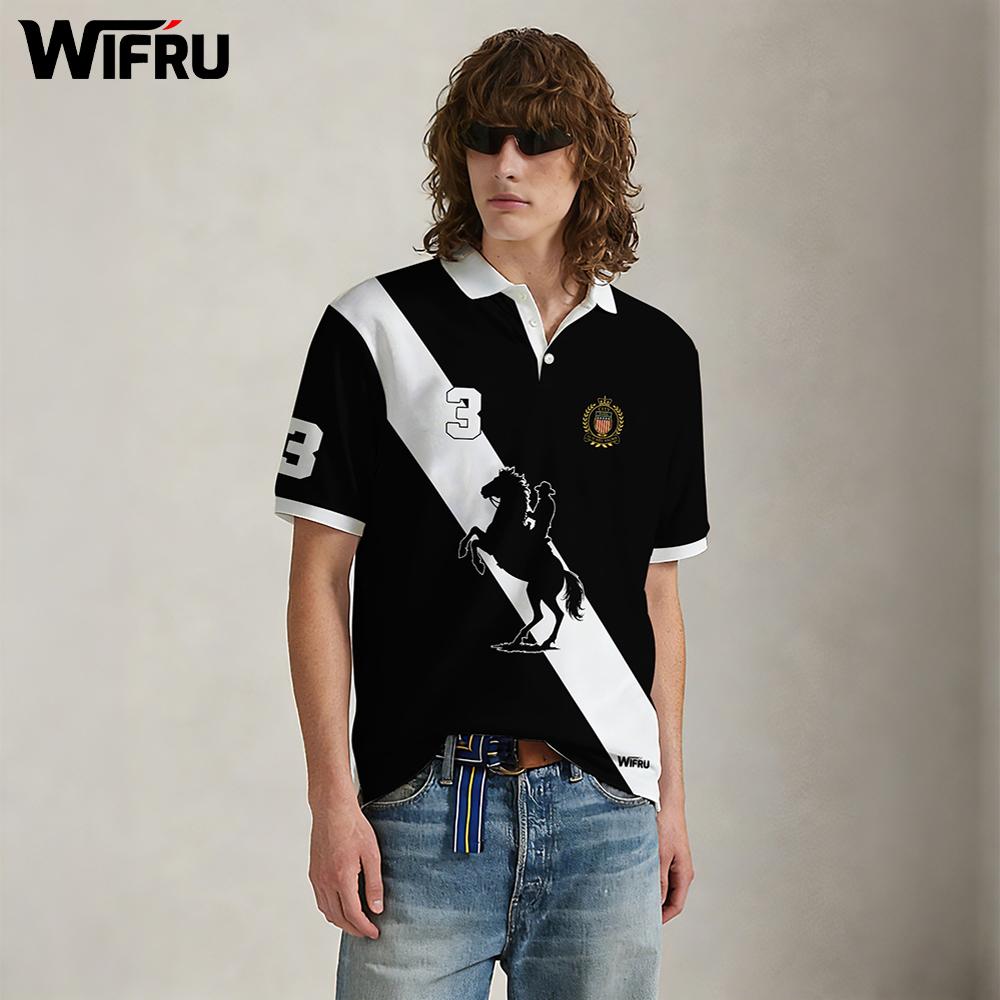 ใหม่เสื้อโปโลลายทางสีดำและสีขา - Polo Shirt Equestrian บทวิจารณ์และราคา
