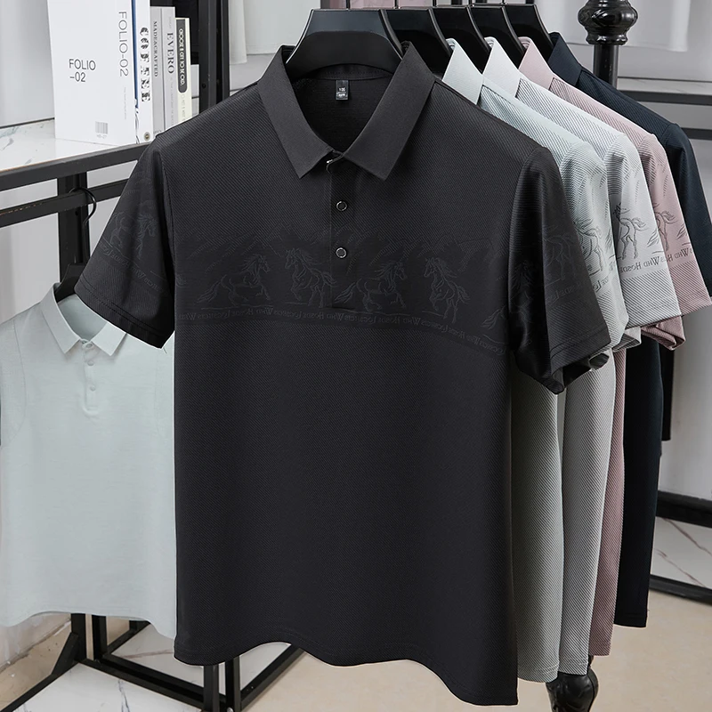 เสื้อโปโลชายพิมพ์ลายขี่ม้าครึ่ - Polo Shirt Equestrian บทวิจารณ์และราคา