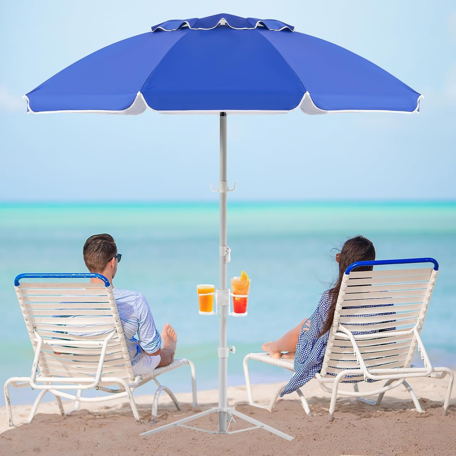 ร่มพกพาขนาด 6.5 ฟุต พร้อมขาตั้ - Outdoor Sports Umbrella บทวิจารณ์และราคา
